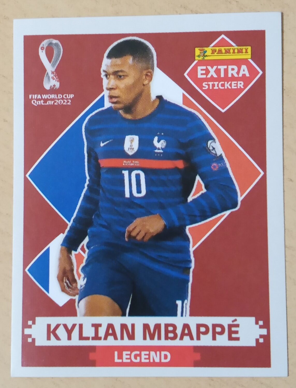 Figurita Kylian Mbappe Legend Panini Mundial Qatar 2022