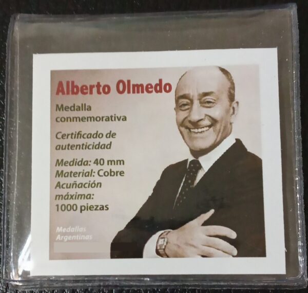 NUMISMATICA ARGENTINA MEDALLAS ALBERTO OLMEDO