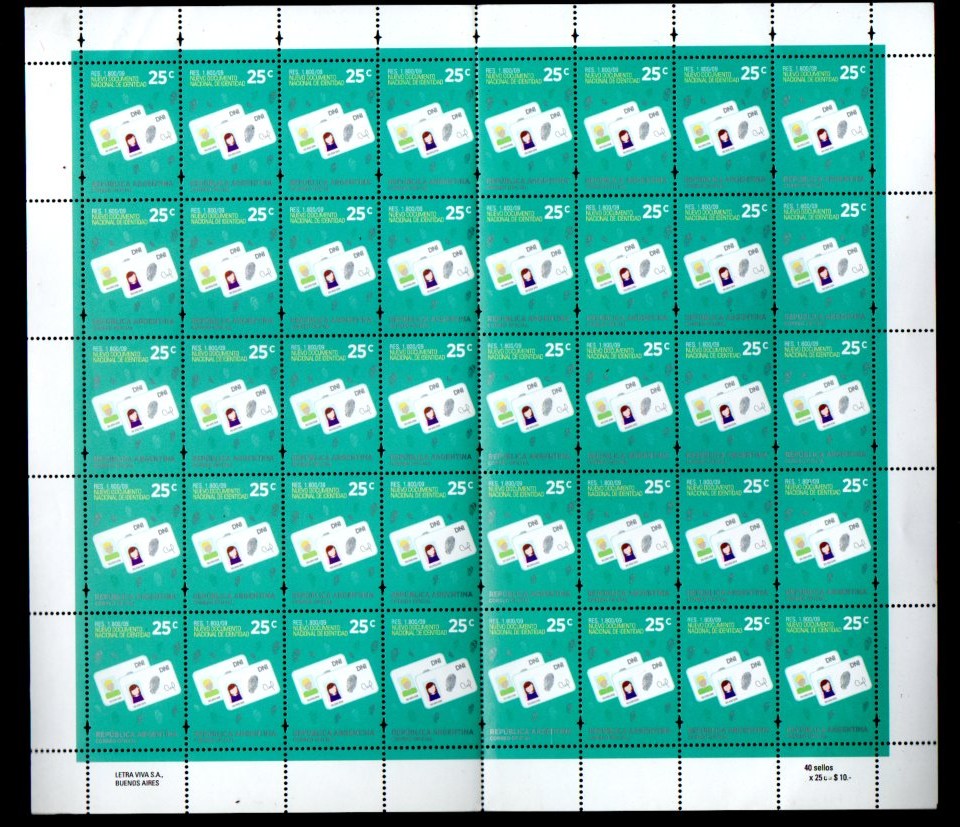 FILATELIA ARGENTINA PLANCHA ESTAMPILLAS DECADA GANADA