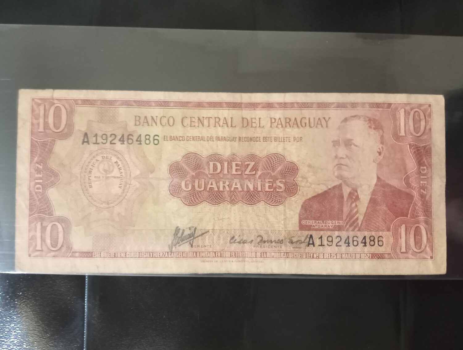 BILLETES PARAGUAYOS ANTIGUOS GUARANIES NUMISMATICA PARAGUAY