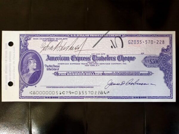 NUMISMATICA USA TRAVELERS CHEQUES ANTIGUOS DE COLECCION