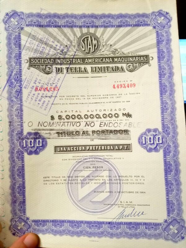 BONOS ACCIONES ANTIGUAS NUMISMATICA ARGENTINA
