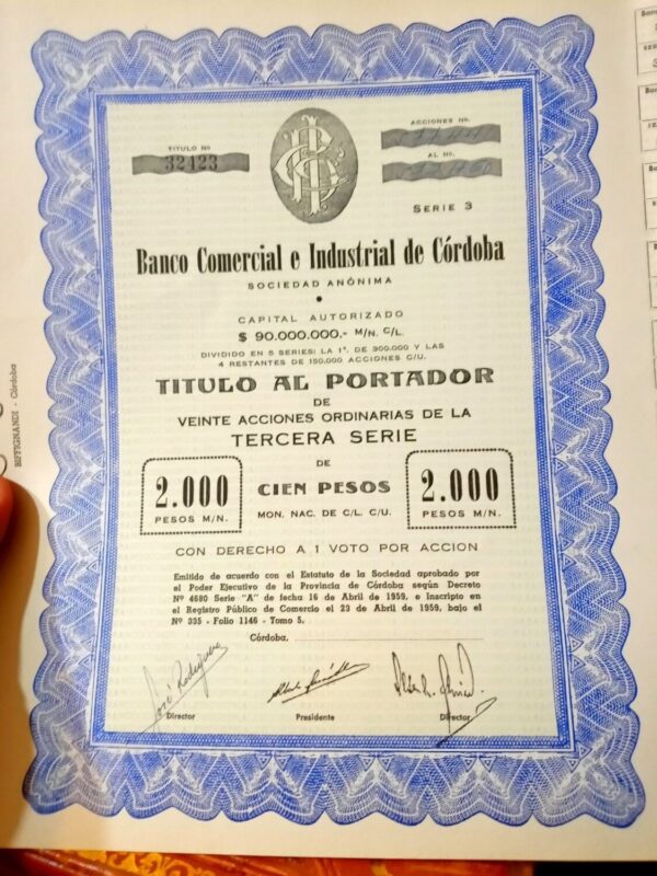 BONOS ACCIONES ANTIGUAS NUMISMATICA ARGENTINA