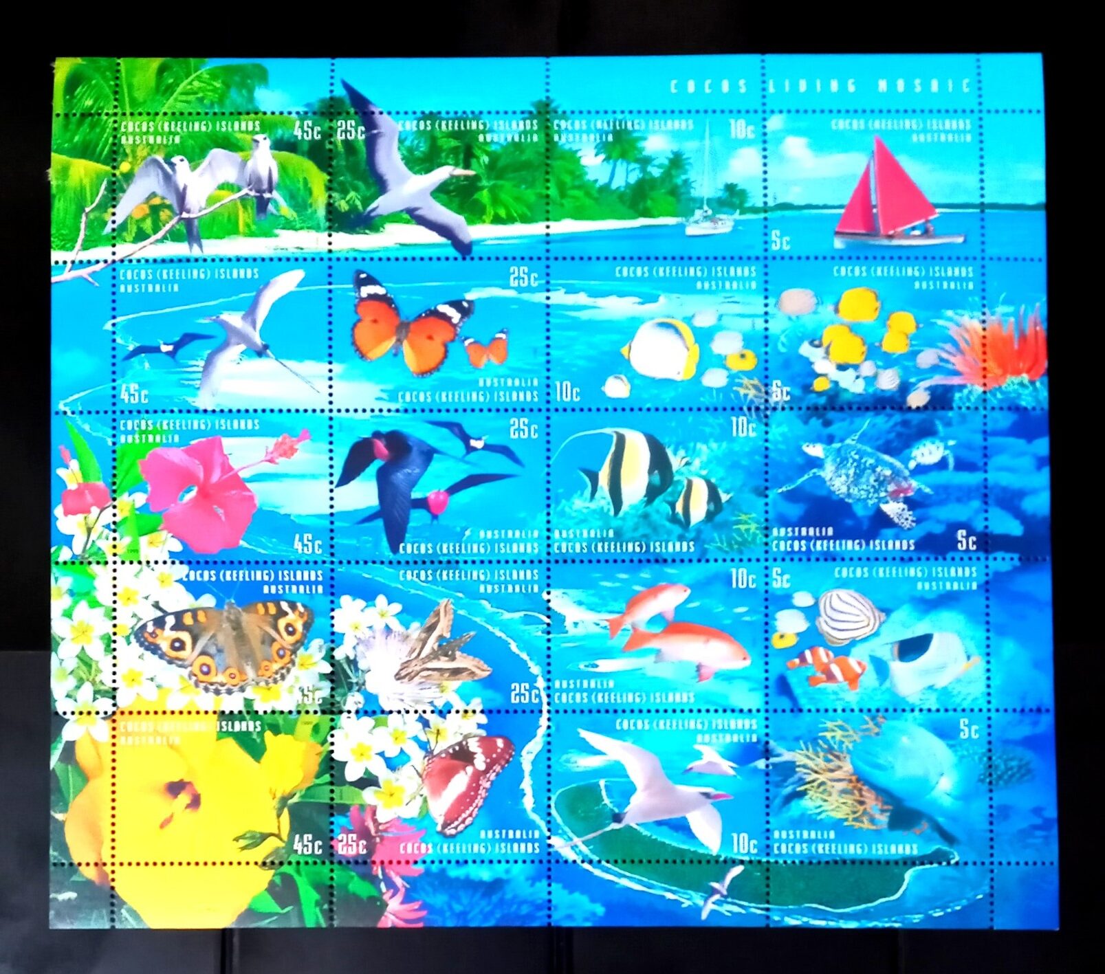 FILATELIA AUSTRALIA ISLAS COCOS ESTAMPILLAS